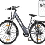 26M208 Elektrofahrrad Damen Herren,26Zoll Elektrofahrrad Trekkingrad e-City Fahrrad mit 36V 12,5Ah Li-Ion Akku, Reichweite bis zu 100KM im Hybridmodus, 250W Motor, EU-konform, mit App
