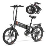 SAEMBIKE Elektrofahrrad Für Erwachsene, 250W Klappbares Elektrofahrrad Mit 36V 13AH Abnehmbarem Akku, Geschwindigkeit 25KM/H und Reichweite 110KM, 20„* 2.35“ Fetter Reifen E-Bikes Für Stadtpendler