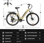 ttgo 28 Zoll E Bike für Erwachsene, Elektrofahrräder mit 36V 18Ah Akku 250W Motor 25 km/h 80-120 km Reichweite, 7-Gang Getriebe mit LCD-Display City E Bike für Herren Damen, C3 SE