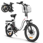 SAEMBIKE Elektrofahrrad Für Erwachsene, 250W Klappbares Elektrofahrrad Mit 36V 13AH Abnehmbarem Akku, Geschwindigkeit 25KM/H und Reichweite 110KM, 20„* 2.35“ Fetter Reifen E-Bikes Für Stadtpendler