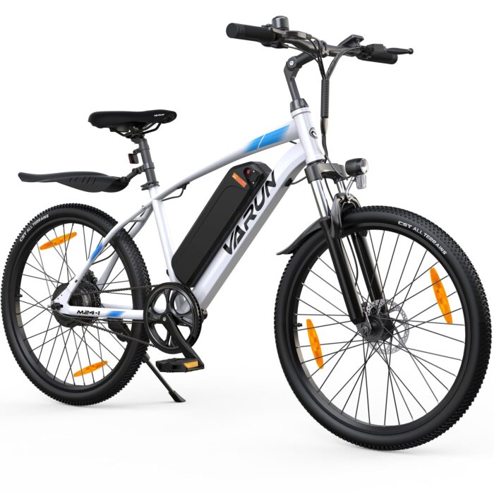 VARUN E Bike, 26/24 Zoll E-Mountainbike Herren Damen mit 48/36V Batterie, 21/1 Gang, Aluminium Rahmen, Reichweite 40-80KM, Ebike für Erwachsene und Jugendliche