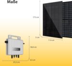 VALE Balkonkraftwerk Bifazial 900 Wp Full Black - EcoFlow Stream Wechselrichter 800 W - Hochwertiges Solarpanel Set - 5m AC-Kabel - inkl. App-Steuerung