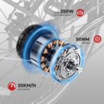 SAMEBIKE 26 Zoll E-Bike Herren Damen mit 250W Motor, 36V 540Wh Akku, Elektrofahrräder E-Fahrrad mit 7-Gang-Getriebe, LCD-Display, Pedelec Citybike EBike, Grün