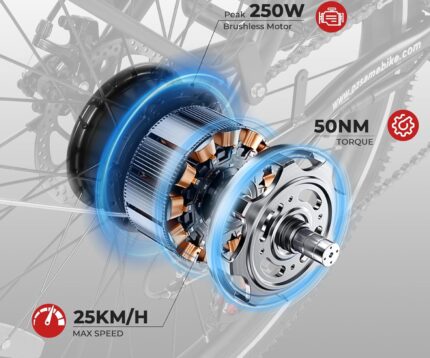 SAMEBIKE 26 Zoll E-Bike Herren Damen mit 250W Motor, 36V 540Wh Akku, Elektrofahrräder E-Fahrrad mit 7-Gang-Getriebe, LCD-Display, Pedelec Citybike EBike, Grün