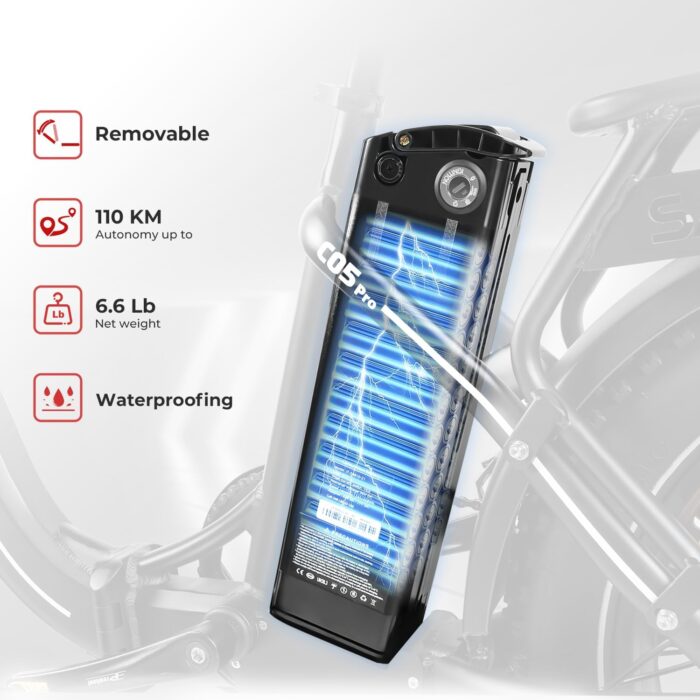 SAMEBIKE E-Bike Klapprad Elektrofahrrad mit 20 Zoll Fat Tire, 13Ah Lithium-Akku für Lange Reichweite bis 120KM, 7-Gang-All-Terrain Ebike Herren für MTB, Strand & Schnee