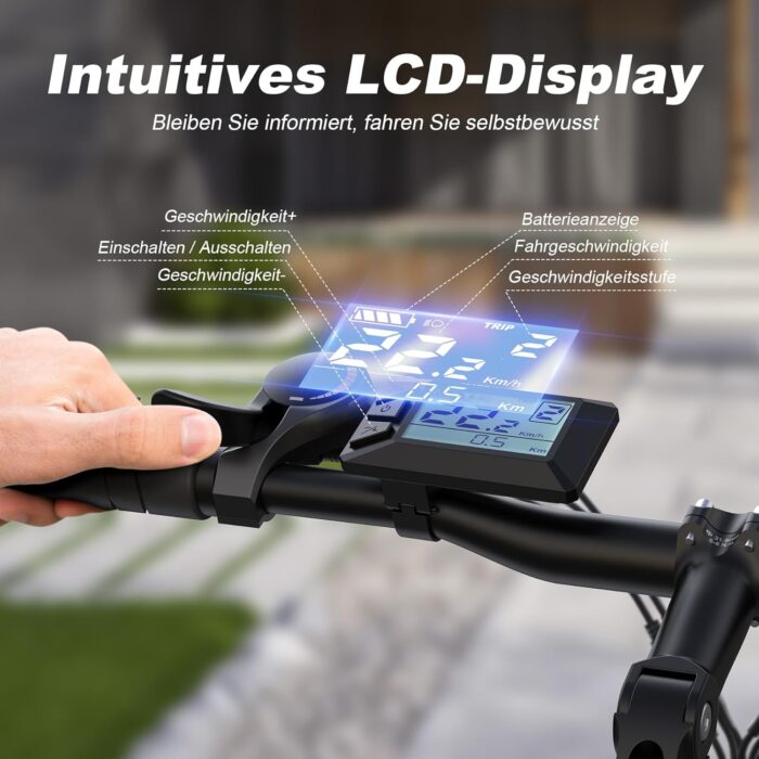 VARUN E Bike, 26/24 Zoll E-Mountainbike Herren Damen mit 48/36V Batterie, 21/1 Gang, Aluminium Rahmen, Reichweite 40-80KM, Ebike für Erwachsene und Jugendliche