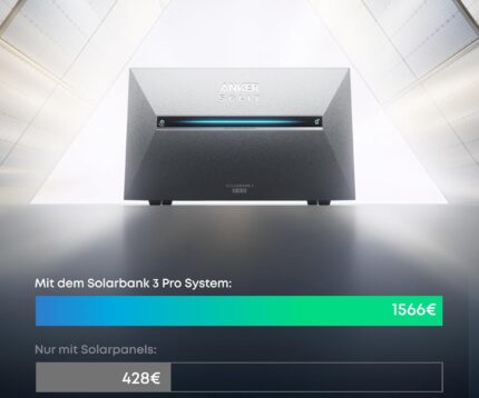 Anker SOLIX Solarbank 3 E2700 Pro, Balkonkraftwerk mit Speicher, 4 MPPTs (3600W), bis zu 16kWh Kapazität, 1200W bidirektional, Anker Intelligence, Plug&Play (ohne Verlängerungskabel für Solarpanels)