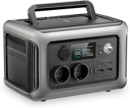 ALLPOWERS R600 Tragbare Powerstation, 299Wh LiFePO4 Batterie mit 2x 600W (1200W Spitze) AC Ausgang Solargenerator, 0-100% Schnellladung in 1 Stunde für Garten Party Reise Camping Wohnmobil Notfall