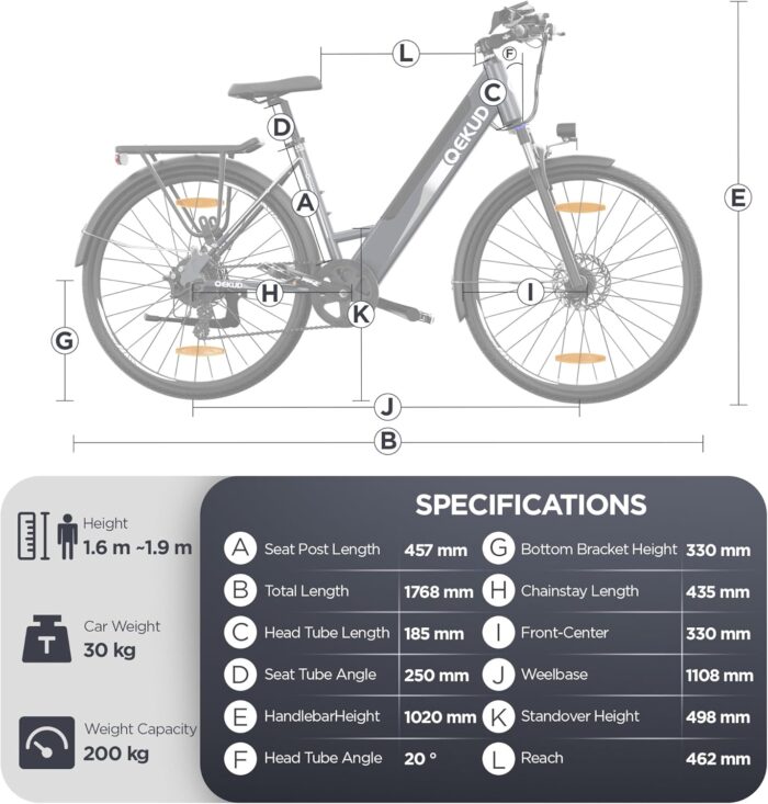 E-Bike Damen/Herren, 26 Zoll/27.5 Zoll Elektrofahrrad, mit 36V 13Ah Li-Ion Akku, 250W Motor, Reichweite bis zu 100KM im Hybrid Modell