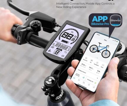 26M208 Elektrofahrrad Damen Herren,26Zoll Elektrofahrrad Trekkingrad e-City Fahrrad mit 36V 12,5Ah Li-Ion Akku, Reichweite bis zu 100KM im Hybridmodus, 250W Motor, EU-konform, mit App