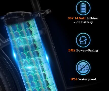 ttgo E Bike 26 Zoll, Elektrofahrräder für Herren Damen mit 36V 14,5Ah/18Ah Akku, 60–120 km Reichweite Citybike, LCD Display, 6/7-Gang, Aluminiumrahmen, Elektrofahrrad mit Korb