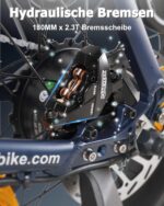 HANEVEAR Elektrofahrrad E Bike Klapprad mit 24Ah/48V Lithium-Akku | bis zu 140km, Fatbike Ebike mit Hydraulische Bremse, 250W 65Nm Heckmotor, Elektrofahrrad für Erwachsene