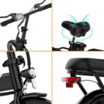 EVERCROSS Elektrofahrrad für Erwachsene, 250W E Bike,16''x 2.0/20" x 4.0 Fette Reifen, bis zu 25KM/H & 60-100km Reichweite,36V/48V Abnehmbare Batterie, Berg Schnee Elektro Offroad Fahrrad