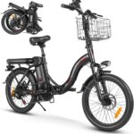 SAEMBIKE Elektrofahrrad Für Erwachsene, 250W Klappbares Elektrofahrrad Mit 36V 13AH Abnehmbarem Akku, Geschwindigkeit 25KM/H und Reichweite 110KM, 20„* 2.35“ Fetter Reifen E-Bikes Für Stadtpendler