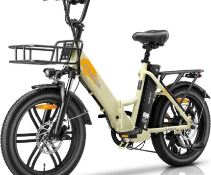 E-Bike Klappbar 20 Zoll Fatbike – 36V20.8Ah Doppelakku, bis 45-90KM Reichweite & 150KG Belastungebike 20 Zoll Fat Tire für Schnee, Stadt, Strand – 33KG Leicht & IPX-Wasserdicht