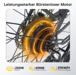 Eleglide T2 E Bike, 27,5" Trekkingrad E-Bike Herren Damen mit Hydraulische Scheibenbremsen, 36V 13Ah Akku,100km Reichweite, Elektrofahrrad mit 7-Gang-Getriebe, Pedelec Citybike EBike für Erwachsene