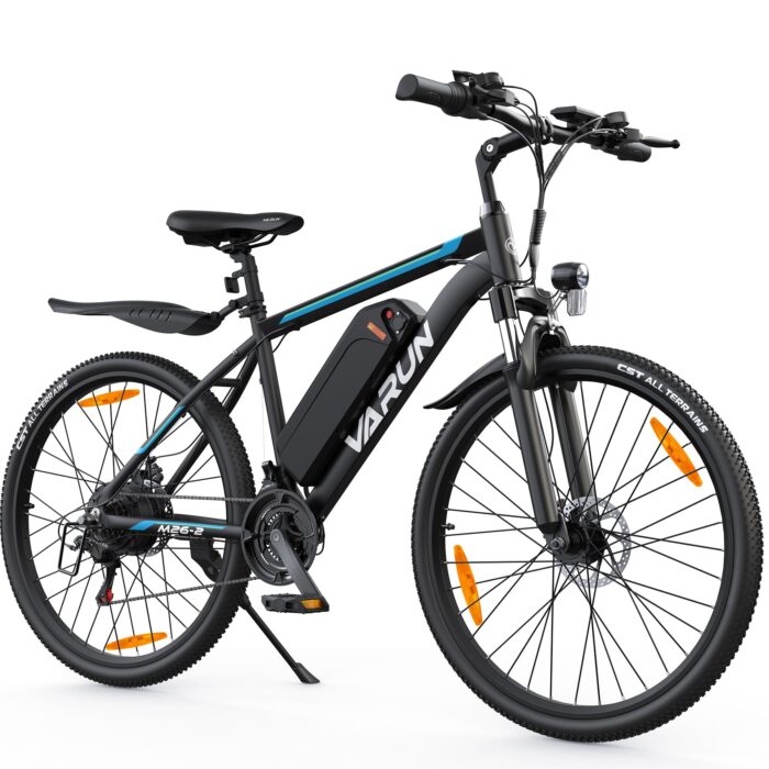 VARUN E Bike, 26/24 Zoll E-Mountainbike Herren Damen mit 48/36V Batterie, 21/1 Gang, Aluminium Rahmen, Reichweite 40-80KM, Ebike für Erwachsene und Jugendliche