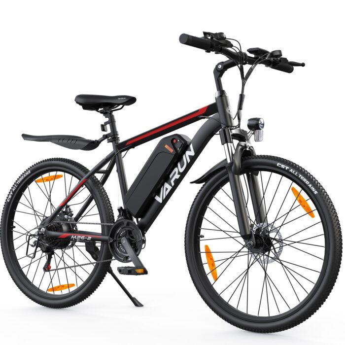 VARUN E Bike, 26/24 Zoll E-Mountainbike Herren Damen mit 48/36V Batterie, 21/1 Gang, Aluminium Rahmen, Reichweite 40-80KM, Ebike für Erwachsene und Jugendliche