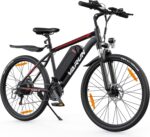 VARUN E Bike, 26/24 Zoll E-Mountainbike Herren Damen mit 48/36V Batterie, 21/1 Gang, Aluminium Rahmen, Reichweite 40-80KM, Ebike für Erwachsene und Jugendliche