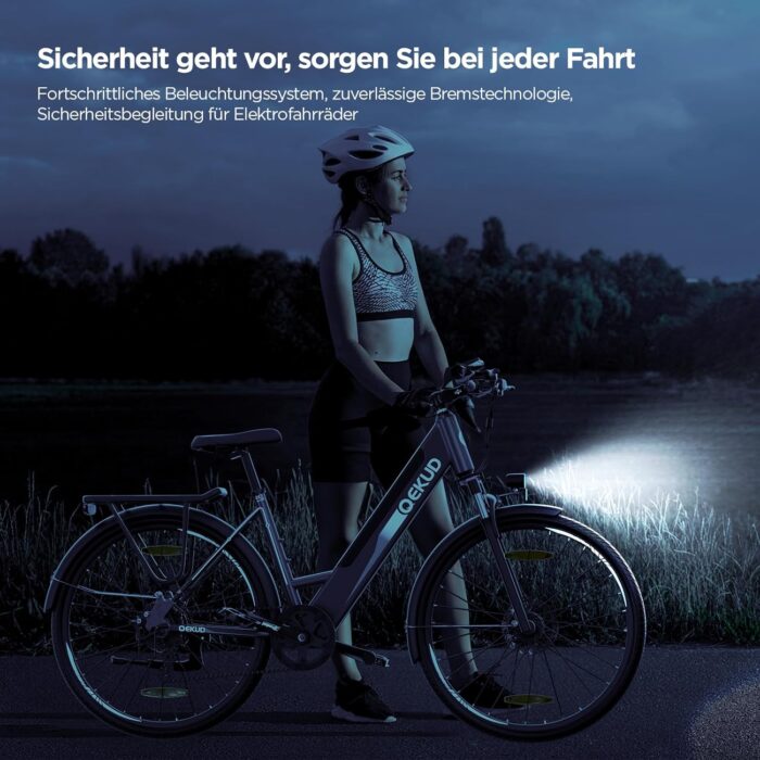 26" E-Bike, 26M208 Elektrofahrrad mit 36V 12Ah Akku, 7 Gang E Bike Herren Damen, 250W Motor, Reichweite 100km bis 25 km/h, Elektrofahrräde mit APP