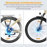 ttgo 28 Zoll E Bike für Erwachsene, Elektrofahrräder mit 36V 18Ah Akku 250W Motor 25 km/h 80-120 km Reichweite, 7-Gang Getriebe mit LCD-Display City E Bike für Herren Damen, C3 SE