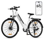26M208 Elektrofahrrad Damen Herren,26Zoll Elektrofahrrad Trekkingrad e-City Fahrrad mit 36V 12,5Ah Li-Ion Akku, Reichweite bis zu 100KM im Hybridmodus, 250W Motor, EU-konform, mit App
