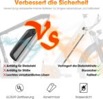 HILAND 26 Zoll Elektomountainbike mit Gepäckträger, 250W Motor, 36V 7.8Ah Akku, 7.8Ah Akku, Elektrofahrrad mit Scheibenbremsen vorne und hinten, E-Bike für Damen und Herren, Grau/Weiß