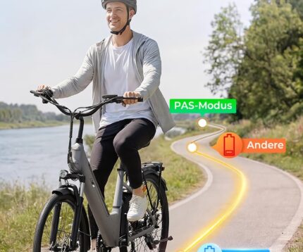 Touroll J1 ST 27,5" E Bike, Elektrofahrrad Trekkingrad E-Bike Herren Damen mit 561.6Wh Akku,100km Reichweite, 250W Motor, E-Fahrrad mit 7-Gang-Getriebe, Pedelec Citybike EBike für Erwachsene