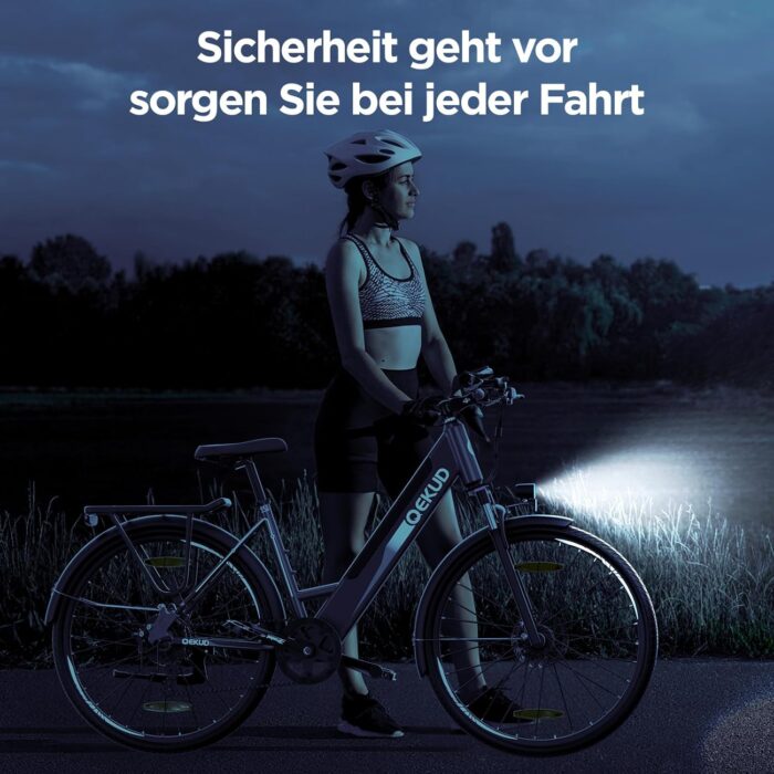 Elektrofahrrad, E-Bike Trekkingrad E-Cityrad, 36V 12,5Ah Li-Ion Akku Mountainbike Pendlerfahrrad, LCD-Display, Reichweite bis 100KM, EU-konform, mit APP