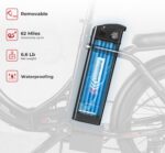 SAEMBIKE Elektrofahrrad Für Erwachsene, 250W Klappbares Elektrofahrrad Mit 36V 13AH Abnehmbarem Akku, Geschwindigkeit 25KM/H und Reichweite 110KM, 20„* 2.35“ Fetter Reifen E-Bikes Für Stadtpendler