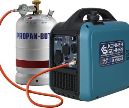 Könner & Söhnen Inverter Stromerzeuger KS 1900iG S, 2000W Dual Fuel Generator (LPG/Benzin), Notstromaggregat Leise, 17kg Ultraleicht, Reine Sinuswelle, Eco-Mode, USB, Euro-5