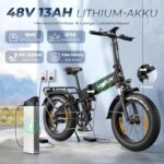 VARUN E Bike Klapprad 20 Zoll, Ebike Herren Damen mit 48V 13Ah Akku, 120KM Reichweite, 4.0 Fat Tire, LCD-Display mit 5 PAS, E-fatbike mit 7-Gang, StVZO, All-Terrain Pedelec Elektrofahrrad