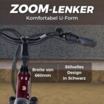SAXONETTE E Bike mit Rücktrittbremse und nabenschaltung, Ebike Damen 28 Zoll mit 36V 13Ah BMS Akku, 7 Gang Elektro Fahrrad Erwachsene mit Federgabel, Pedelec mit Gepäckträger für Damen und Herren