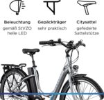 ZÜNDAPP E Bike 26 Zoll Fahrrad Damen Ebike 26 Zoll Green 2.7 Elektrofahrrad Pedelec Cityrad Hollandrad