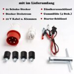 Stromgenerator mit Benzin | Stromerzeuger mit Zubehör | Notstromaggregat leise | 5 Steckdosen 3x 230V / 1x 400V / 1x 12 V | 6,5 PS (Stromgenerator mit Zugstarter)