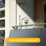 VALE Balkonkraftwerk Bifazial 900 Wp Full Black - EcoFlow Stream Wechselrichter 800 W - Hochwertiges Solarpanel Set - 5m AC-Kabel - inkl. App-Steuerung