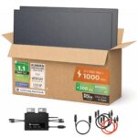 Solarway® 1000W Balkonkraftwerk 800W komplett Steckdose - neuester 800 Watt Wechselrichter - Solaranlage Komplettset - 500W bifaziale Solarmodule & Envertech & Zubehör