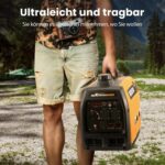 maXpeedingrods Inverter Stromerzeuger 3300W Stromgenerator Benzin Superleise 4 Takt mit USB und 230V Steckdosen Leicht als Notstromaggregat Backup Stromausfälle für Camping Wohnwagen Garage Baustelle