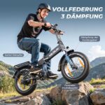 VARUN E Bike Klapprad 20 Zoll, Ebike Herren Damen mit 48V 13Ah Akku, 120KM Reichweite, 4.0 Fat Tire, LCD-Display mit 5 PAS, E-fatbike mit 7-Gang, StVZO, All-Terrain Pedelec Elektrofahrrad