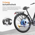 27,5" E-Bike für Erwachsene | 250W Motor, 7-Gang Schaltung | Wechselbarer 36V 13Ah Akku, Bis zu 100km Reichweite | 25 km/h Pedelec für Damen & Herren | Ideal für Stadt & Pendler