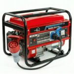 Stromgenerator mit Benzin | Stromerzeuger mit Zubehör | Notstromaggregat leise | 5 Steckdosen 3x 230V / 1x 400V / 1x 12 V | 6,5 PS (Stromgenerator mit Zugstarter)