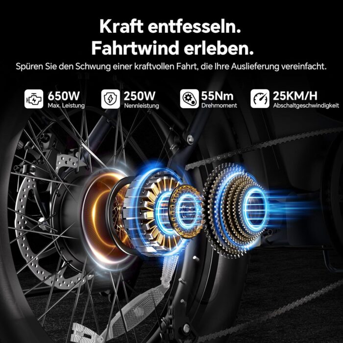 Touroll S2/S2 Pro 2026 Klappbar E-Bike Herren, 250W Fatbike, 20"×4.0" All-Terrain Reifen, 150 km Reichweite, 720Wh Akku, StVZO Straßenzulassung – Elektrofahrrad für Stadt, Offroad & Pendler