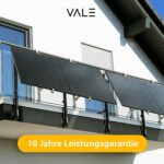 VALE Balkonkraftwerk Bifazial 900 Wp Full Black - EcoFlow Stream Wechselrichter 800 W - Hochwertiges Solarpanel Set - 5m AC-Kabel - inkl. App-Steuerung