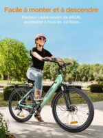 HillMiles MileCity1 26" E-Bike für Erwachsene, 7 Gang Elektrofahrrad mit Austauschbarem 36V 13Ah Akku, 25 km/h und 80–100km Reichweite E-Bike für Städtische Pendler, IP65 Wasserdicht