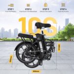 EVERCROSS Elektrofahrrad für Erwachsene, 250W E Bike,16''x 2.0/20" x 4.0 Fette Reifen, bis zu 25KM/H & 60-100km Reichweite,36V/48V Abnehmbare Batterie, Berg Schnee Elektro Offroad Fahrrad