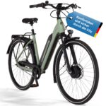 Fischer E-Bike City CITA 2403 Active Elektrofahrrad für Damen und Herren, RH 43, Frontmotor 40 Nm, 48 V Akku