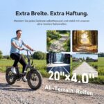 Touroll S2/S2 Pro 2026 Klappbar E-Bike Herren, 250W Fatbike, 20"×4.0" All-Terrain Reifen, 150 km Reichweite, 720Wh Akku, StVZO Straßenzulassung – Elektrofahrrad für Stadt, Offroad & Pendler