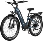 HITWAY E Bike 26X3.0 City Elektrofahrrad Pedelec, 250W City Cruiser E-Bike, 48V 18Ah austauschbarer Akku, max. Reichweite 55–80 km, 7 Gänge, Pendler-Elektrofahrrad für Erwachsene