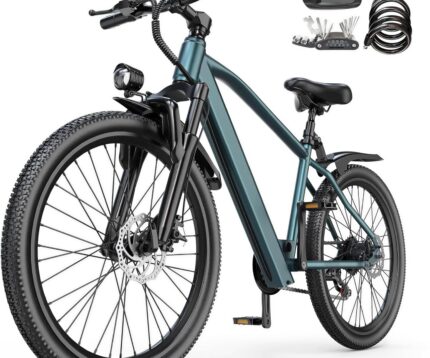 Eleglide E Bike, E-Bike Herren Damen mit 250W Motor 10Ah Akku, Offroad E-Mountainbike, 7 Gänge Elektrofahrrad Für Berge und Pendeln, Multifunktional, Höchstgeschwindigkeit 25km/h, 35 km Reichweite