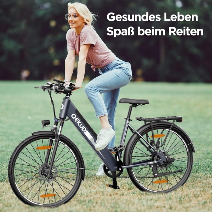 Elektrofahrrad, E-Bike Trekkingrad E-Cityrad, 36V 12,5Ah Li-Ion Akku Mountainbike Pendlerfahrrad, LCD-Display, Reichweite bis 100KM, EU-konform, mit APP